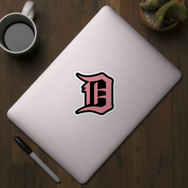 Pink  Detroit D by Blasé Splee Design : Detroit